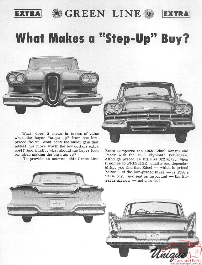 1958 Edsel Comparison Brochure Page 5